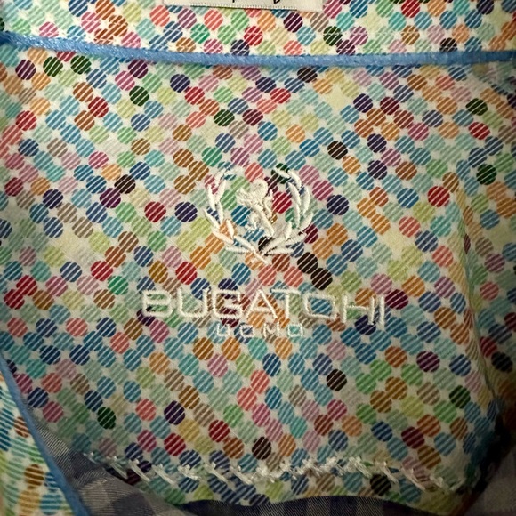 Unique Bugatchi Uomo Shirt. Mens M. Lg Sleeve. Button Up. Flip Cuff. Shaped Fit - Picture 2 of 10